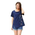 Short Sleeve T Shirt For Women - Blue.