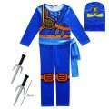 Kids Ninja Costume, Deluxe Samurai Outfit, Halloween Dress Up Ninjago Costumes For Boys Girls, Kids Clothes For Performance Part. 
