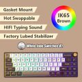 FEKER IK65 Wireless Mechanical Keyboard 65% Bluetooth 2.4G RGB 3 Modes Via Hotswap Cherry Profile Dye Sub PBT keycap Gasket.