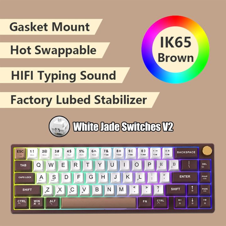 FEKER%20IK65%20Wireless%20Mechanical%20Keyboard%2065%25%20Bluetooth%202.4G%20RGB%203%20Modes%20Via%20Hotswap%20Cherry%20Profile%20Dye%20Sub%20PBT%20keycap%20Gasket%20-%20Image%207