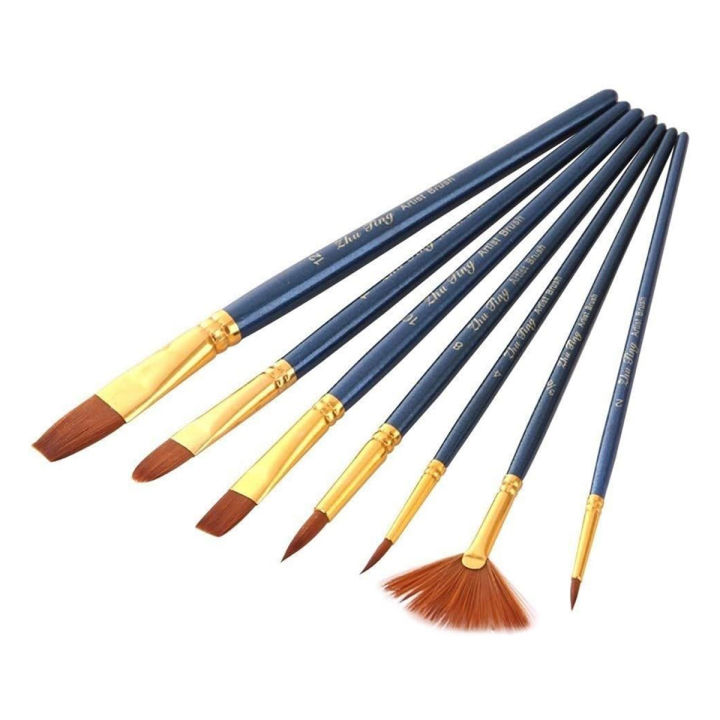 7%20Pcs%20Paint%20Brush%20Set%20and%201%20Pieces%20Artist%20Color%20Round%20Palette%20-%20Image%202