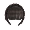 Air Bangs Wig Female Fishbone Plaits Wig Hair Hoop Bangs Natural Forehead Wig Set Invisible Seamless Fake Bangs.