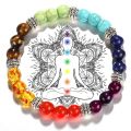7 Chakra Bracelet Beads Natural Stone Healing Balance Yoga Buddha Prayer Reiki Adjustable Bracelets Bangles Women Men Jewelry.