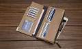 Multicolour  Leather men long mobile Wallet Money Bag Coin purse Card holder. 
