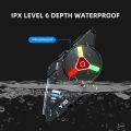 Y70 Motorcycle Bluetooth Helmet Headset V5.3 RGB Colorful Lights Earphone IPX6 Waterproof Support Connecting 2 Phones Same Time. 