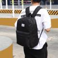 Solid Color Travel Backpacks Preppy Style Men School Bags Laptop Knapsack.