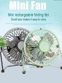 Mini USB Fan Portable Fans Metal Cooler Cooling 4 Blades Desktop Mute Fans Silent Universal For Car Notebook Computer Desk Fan. 