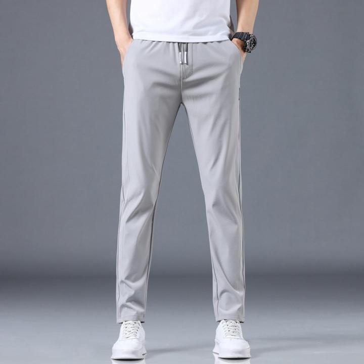 Jantour Autumn Men's Casual Pants Men Trousers Male Pant Slim Fit Work Elastic Waist Jogging Trousers Plus Size 28-38