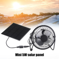 Mini Solar Panel ed Ventilator Fan Portable 5W 4 Inch Greenhouse Solar Exhaust Fan for Office Outdoor. 