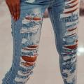 【Alien Alien】 2023 Middle Waist Skinny Jeans Woman Pencil Pants Female Tight Ripped Jeans Ladies Hollow Out Denim Pants jean femme джинсы женские.