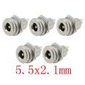 5Pcs DC-099 5.5 x 2.1mm 5.5*2.1 DC Power Female Socket Jack Panel Mount Connector Adapter and Waterp. 