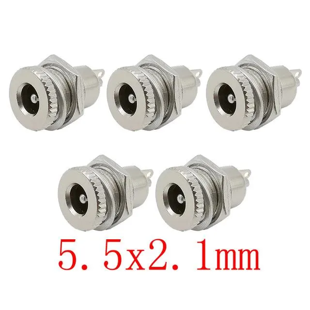 5Pcs%20DC-099%205.5%20x%202.1mm%205.5*2.1%20DC%20Power%20Female%20Socket%20Jack%20Panel%20Mount%20Connector%20Adapter%20and%20Waterp%20-%20Image%202