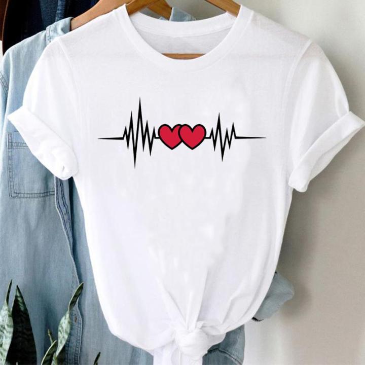 Tee%20Women%20Top%20Letter%20Love%20Heart%2090s%20Clothes%20Lady%20Casual%20Short%20Sleeve%20Fashion%20Summer%20Tshirt%20Regular%20Female%20Graphic%20T-Shirt%20-%20Image%202