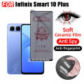 Infinix Smart 10 Plus Smart 10 X6725 Smart 9 Phone Case Plating Transparent Soft Casing with Camera Protective and Tempered Glass and Back Film 3 in 1. 