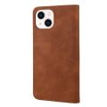 For iPhone 14 Plus Skin Feel Splicing Leather Phone Case. 