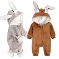 Baby Winter Romper for Newborn Infant Toddler Boy Girl Warm Overall Clothes One Piece Rabbit Jumpsuit Hoodie Bunny Costume 0-24M. 