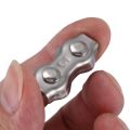 20 Pcs 3mm Duplex Clips Stainless Steel Wire Cable Rope Grips Clamps Caliper. 
