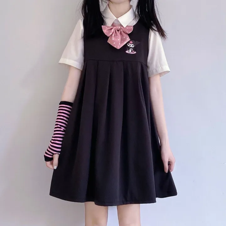 Summer%20New%20Sweet%20College%20Style%20Korean%20Style%20Japanese%20Style%20Suspender%20Dress%20for%20Female%20StudentsPoloCollar%20Shirt%20Two-Piece%20Suit%20-%20Image%209