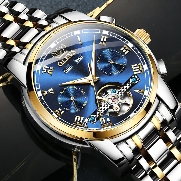 OLEVS 6607 Automatic Mechanical Multifunction With Waterproof Watch For Men