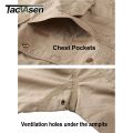 TACVASEN Men's Tactical Shirts Summer Lightweight Quick Drying Shirts Hiking Nylon Shirts Long Sleeve Outdoor Work Cargo Shirts. 