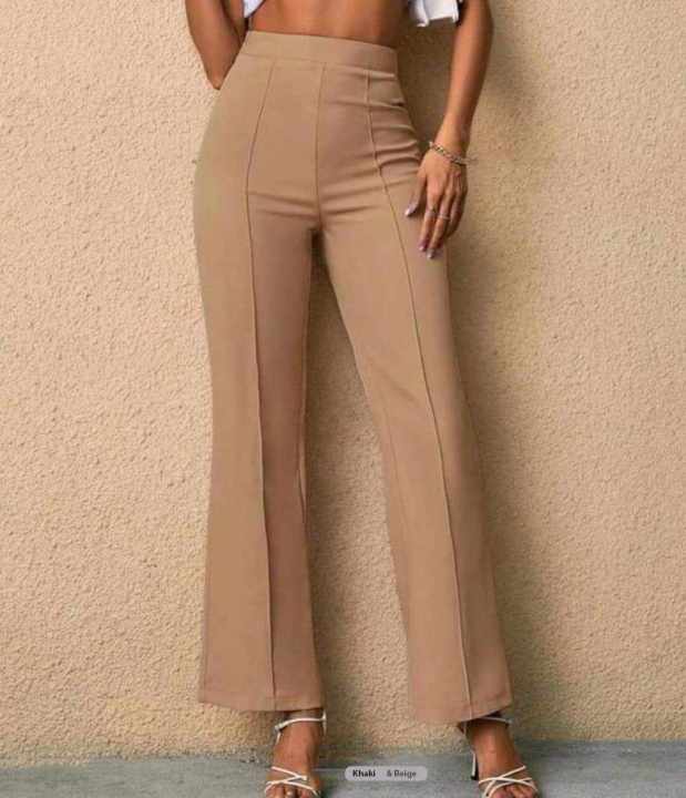 Women%20Flare%20Pants,%20Classic%20Mid%20Waist%20Solid%20Color%20Stretchy%20jorjet%20Bottom%20Pants.%20-%20Image%203