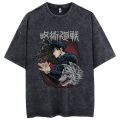 T-shirt Oversized Acid Washed Tee Print Graphic T-shirt For Unisex Adults' Acid Wash 100% Cotton Casual Daily Loser Lione. 