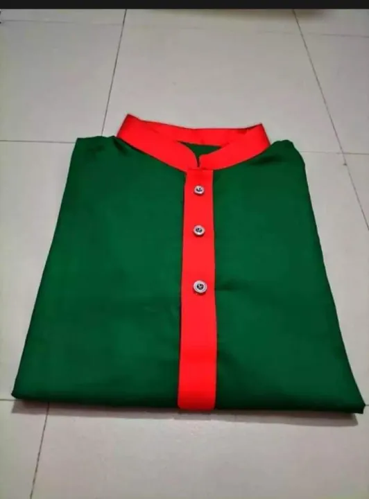 Bottle%20Green%20Solid%20Color%20Semilong%20Panjabi%20-%20Trendy%20Men's%20Fashion%20-%20Classic%20and%20Stylish%20-%20Make%20a%20Statement%20with%20Simple%20and%20Elegant%20Attire%20-%20Image%202
