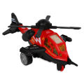 Mini Police Friction Helicopter Toy with Sound and Light on Display, Turbo Gears Battery Operated Helicopter. 