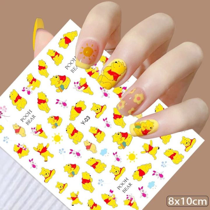 Black%20Mickey%20Mouse%20Tigger%20Stitch%20Cartoon%20Nail%20Stickers%20Nail%20Art%20Decals%20Disney%20Princess%20Donald%20Duck%203D%20Stickers%20Press%20on%20Nails%20-%20Image%205