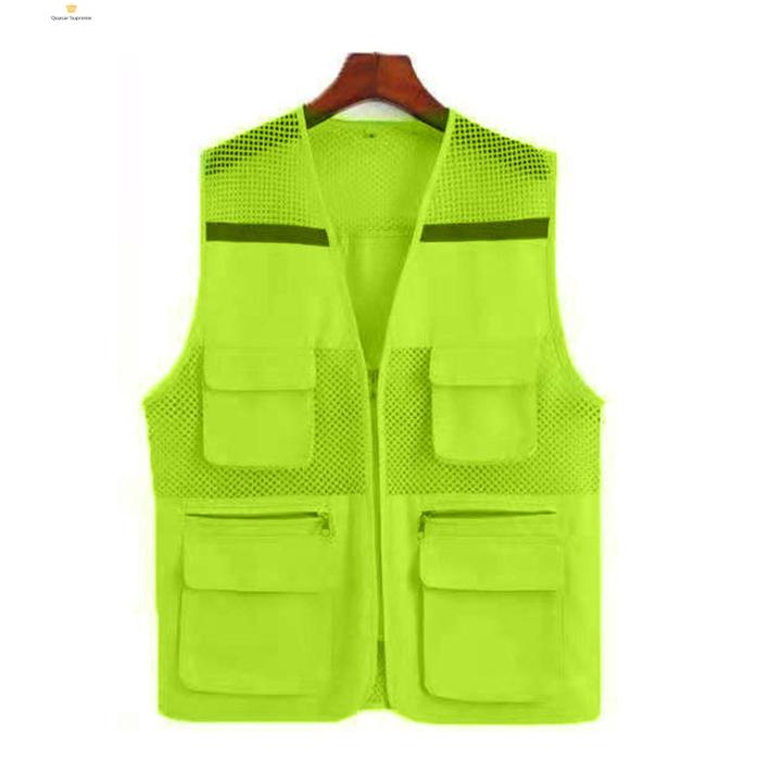 %E3%80%90On%20Sale%E3%80%91%20Quasar%20Mesh%20Director%20Waistcoat%20Men's%20Reflective%20Stripes%20Fishing%20Camping%20Vest%20with%20Multi%20Pockets%20Lightweight%20Mesh%20Design%20Breathable%20Sleeveless%20Director%20Vest%20for%20Outdoor%20Activities%20Reflective%20Safety%20Waistcoat%20-%20Image%202