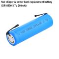 ICR18650 3.7V 2000mAh High Capacity Lithium-ion Rechargeable Battery With Nickel Strip/Soldering Tabs For Various DC Devices - 1 Piece. 