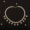 Ancient style, national style, palace vintage pearl necklace, soft Yingluo cheongsam necklace, ancient style, single-layer Tang system, reminiscent of the past.