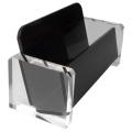 Acrylic Desktop Business Card Holder Display for Desk Elegant Business Card Stand for Office Black. 