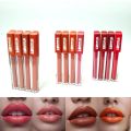 3 Colour Waterproof Lip Gloss & Matte Velvet Lipstick Set – Long Lasting Lip Tint – Non-Stick Matte Colour Liquid Lipsticks – Gift Set for Women. 