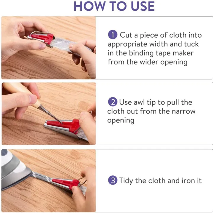 5Pcs%20Sewing%20Accessories%20Bias%20Tape%20Maker%20Set%20Patchwork%20Tools%206/9/12/18/25%20mm%20Bias%20Binding%20Tape%20Maker%20-%20Image%206