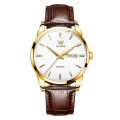 "Olevs 6898 PU Leather Analoge Wrist Watch For Men. 