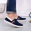 Superlative Versatility - Trendy Black-Blue Canvas Sneakers | M001 - Avant-garde Men's Fashion. 