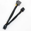Dual 4Pin IDE Molex to GPU Dual (6+ 2)Pin Power Supply Cable Adapter. 