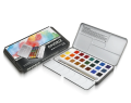 DOMS Artist Watercolor Cakes Metal Tin Pack - 24 Shades. 
