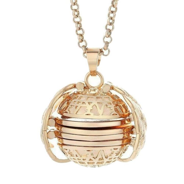 【Happy childhood memories】(New) unisex wings expanding 4 locket ball pendant necklace Memorial