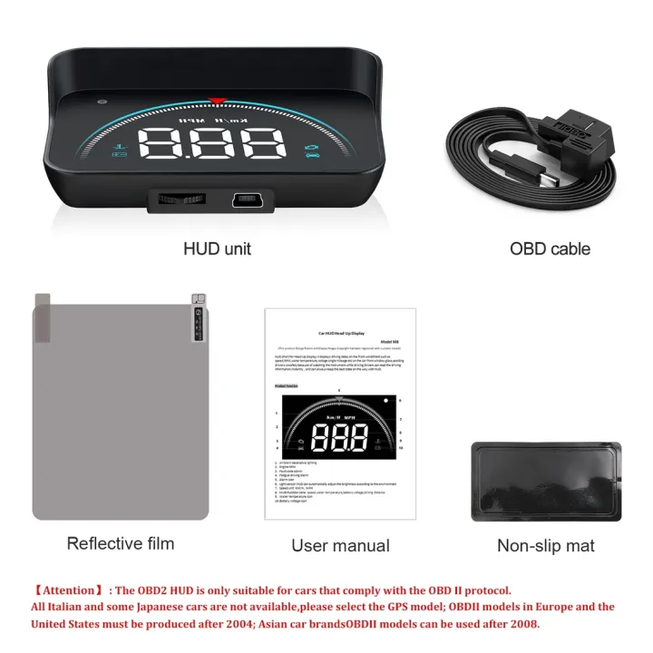 (New)M8%203.5%20inch%20Universal%20Car%20OBD2%20HUD%20Vehicle-mounted%20Head%20Up%20Display%20-%20Image%209