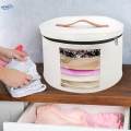 Hat Storage Box Portable Foldable Stackable Hat Box Round Caps Boxes for Clothes Closet Organizer.
