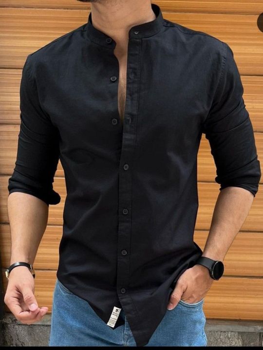 New%20Stylish%20Trendy%20Cotton%20Oxford%20Long%20Sleeve%20Casual%20Shirt%20For%20Men%20-%20Image%203