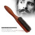 Men's Beard Brush Solid Wood Bristle Beard Style Brush Vintage Oil Head Brush Broken Hair Cleaning Brush. 