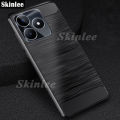 Phone Case for Realme C53 Back Cover Soft Phone Cover Brushed Carbon Fiber Texture Cover Cases Casing Hp for Realme C53 Phone Cases Wire Drawing Back Cover.