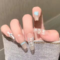 Menggh 24pcs With Glue Fake nails cute  pattern False nails With Design press on nails Artificial nails Full Cover water proof nail art. 