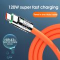 120W 3 In 1 Fast Charging Cable Micro USB/Type-c Multiple USB Port Mobile Phone Charging Cables For Xiaomi Samsung iPhone 14 13.
