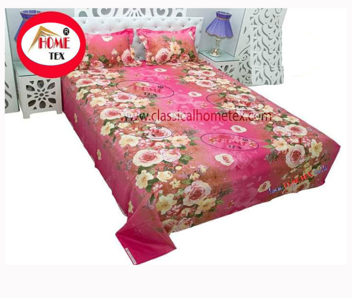 Home%20Style%20%20King%20Size%20Cotton%20Bed%20Sheet%20-%20Image%202