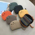 Cartoon Cat Wallet for Women – Cute Faux Leather Coin Purse with Multi-Card Slots, Creative ID Card Holder, Fashionable Small Clutch.