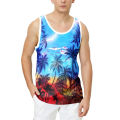 Fashion casual graffiti 3D printed pattern t-shirt men summer funny graffiti sport fitness T shirt male tank tops sleeveless top. 